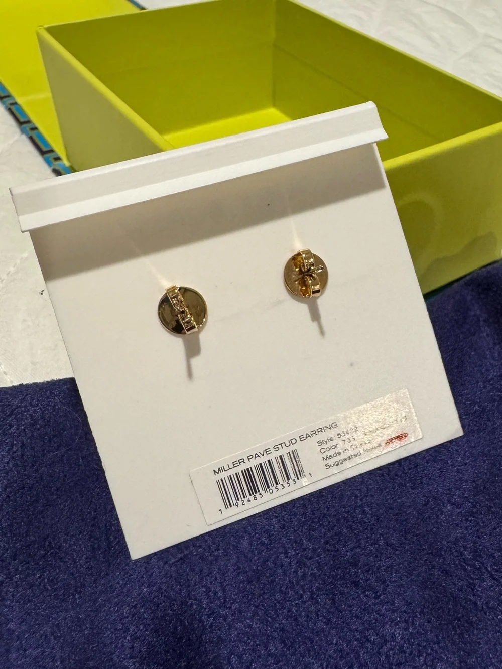 NWT Tory Burch Rose Gold Earrings